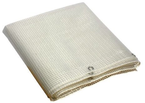 Plane Netzwerk Abschirmung für Gerüste Werft 25x1,8 Mt Weiß 75gr / m²