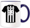 Personalisiertes Geschenk – Newcastle Tasse (Football Club Design Thema, Farbe Optionen) – alle Nachricht/Name auf Ihre einzigartige Tasse – Die Magpies Toon Geordies, Keramik, blau