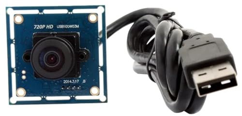 ELP 1mp HD Fisheye USB Camera Module with 170degree Wide Angle Lens for Computer 720P Mini USB2.0 UVC Video Embedded Webcam Board 1/4” OV9712 PC Camera for Laptop, Raspberry Pi, Jetson Nano