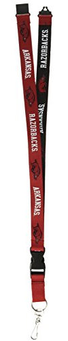 NCAA Arkansas Razorbacks Two-Tone Lanyard, Red, One Size