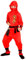 Widmann - Costume enfant Red Dragon Ninja, Guerrier, Samouraï, Costumes de carnaval, Carnaval