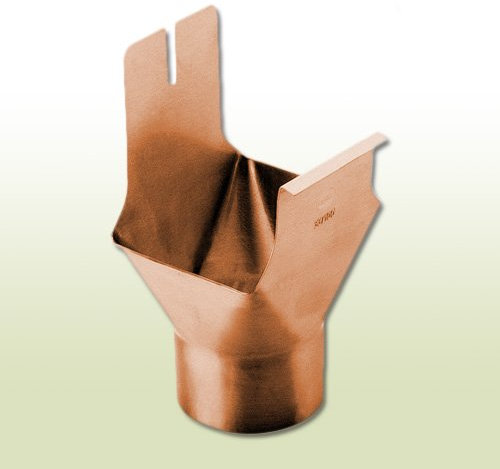 Kupfer Einhangstutzen kastenform RG250 für Fallrohr DN80