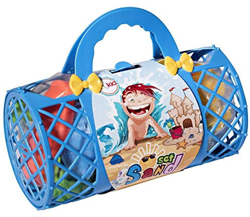 jouets de plage méga Pack - Ensemble de Jeux de Plage et bac à Sable en Vrac avec moules à Sable, Pelle, râteau, arrosoir et Panier Bonus Uniques en Forme de Crabe, de Coquillage et de la Vie Marine