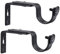 VORCOOL 2pcs Réglable Tringle à Rideau Support de Poteau Draperie Tringle Supports pour Tige 1 Pouce 15-22mm