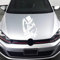 INDIGOS UG Aufkleber - Autoaufkleber Skull Girl Gothic 88cm x 60cm Weiß - Tuning Carystyling Heckscheibe Auto