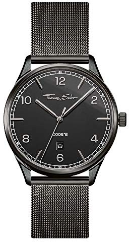 Thomas Sabo Unisex Armbanduhr Code TS Analog Quarz Edelstahl WA0338-201-202-40 MM