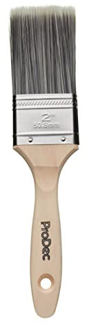 ProDec 2 inch Decorator Synthetic Paint Brush for a Smooth Finish Painting with Emulsion, Gloss and Satin Paints on Walls, Ceilings, Wood and Metal, 2 50mm