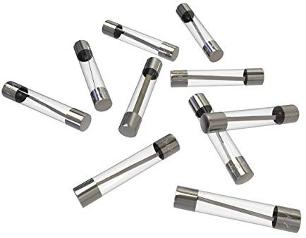 AUPROTEC Glassicherung 6,35x32mm Feinsicherung 5A - 50A Schmelzsicherung 1/4 x 1 1/4 Zoll Auswahl: 40A Ampere, 10 Stück