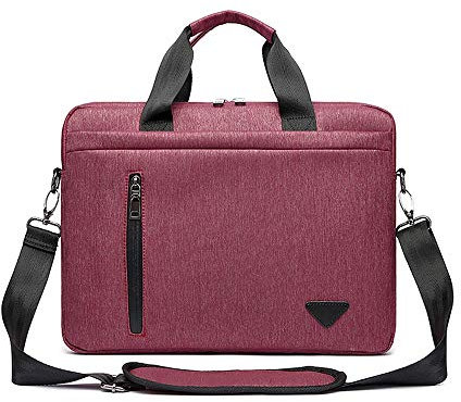 Neuleben Aktentasche Laptoptasche für 17 Zoll Laptop Notebook Wasserdicht Business Unisex Arbeitstasche Schultertasche für Arbeit Büro (Rot)