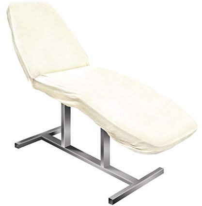 Activeshop Frottee Spannbezug für alle gängigen Kosmetikliegen Massageligen Massagebank Klappbar Massagestuhl Cremig messung 60 x 190 cm extra-pflegeleicht