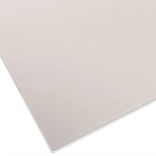 PLEXIGLAS® GS farbig, vielfältig nutzbares und bruchfestes Marken Acrylglas für Lichtobjekte etc., 3 mm dicke PLEXIGLAS® GS Platte in 12 x 25 cm, grau opak (7H32)