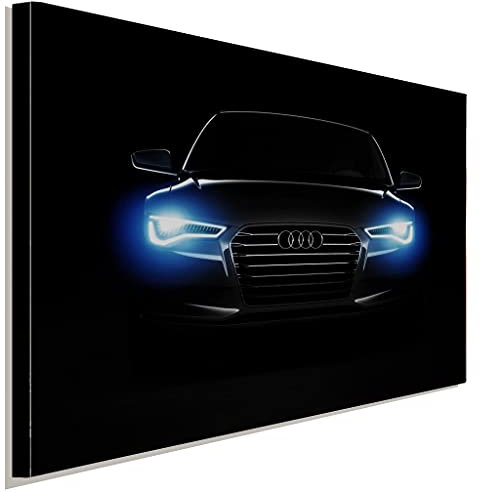 AK ART Audi Front Scheinwerfer Leinwandbild Kunstdruck Wandbild Wanddeko TOP XXL (150x100cm)