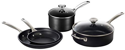 Le Creuset Batterie de cuisine antiadhésive renforcée, 6 pièces.