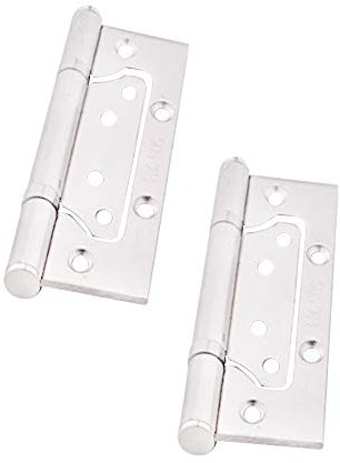 YOFASEN Tür Scharnierband - Türscharniere aus Edelstahl Schwerlast Scharnier Fensterscharnier Scharniere Groß Klappscharnier mit Schrauben, Silber, 5 Zoll(125x75x2.5mm) - 2pcs