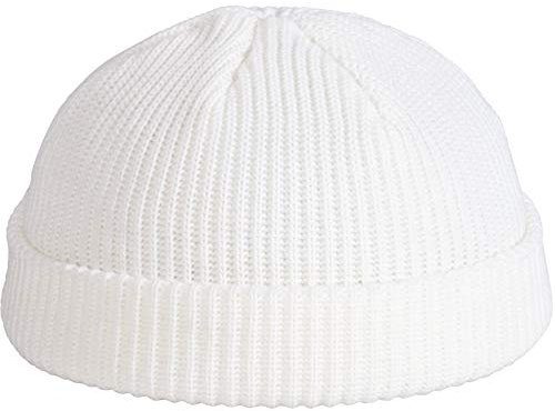 ANEWISH Unisex Beanie Mütze Damen Herren Strickmützen Warme Wintermütze Weiß