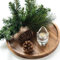 Plateau Rond en Bois de 29 cm pour décoration d'intérieur, Plateau de Service de Table Basse