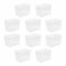 JMS we create smile (Pack of 10 80 Litre Crystal Clear Plastic Storage Boxes - Durable Material Spacious Capacity, Stackable & Nestable.