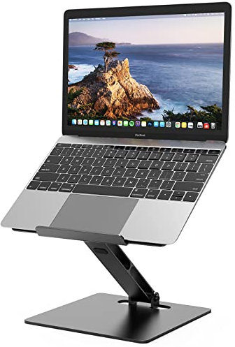MiiKARE Laptop Ständer höhenverstellbar,Laptop Halterung Schreibtisch mit Schlüssel,Höhen und Winkel Verstellbarer Notebook Ständer Kompatibel mit MacBook Air Pro Dell Lenovo mehr 10-15.6 Zoll Laptop