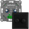 Ledvion - Variateur LED Duo, 3-100 Watts, Inclus Plaque Noire, Universel, LED, Encastrable, Découpage de Phase