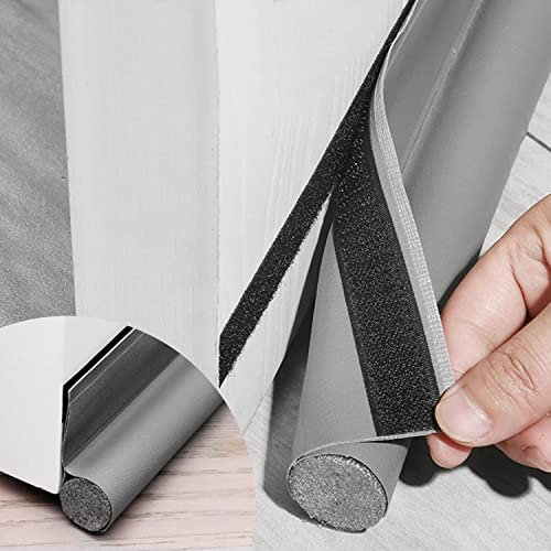 96 CM Burlete Bajo Puerta Tope Aislante para La Puerta Se Utiliza en Dormitorios, Cocinas y Baños para Prevenir Eficazmente el Polvo, Los Insectos, el Viento y el Aislamiento Acústico(Gris)
