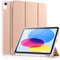 Vobafe Hülle Kompatibel mit iPad A16 11/10 Generation (Modell 2025/2022, 10,9/11 Zoll), Flexible TPU Rückseite, stoßfeste Schutzhülle mit stifthalter, Auto Schlafen/Wachen, Rosé Gold