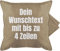 Kissenbezug - Aufdruck selbst gestalten - Wunschtext - 50 x 50 cm - Beige - Kissen zum selber drucken für Eltern Text personalisierte Datum kuschelkissen Bedrucken Lassen 4 zeilen designen Pillow