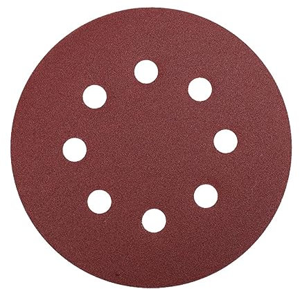 Secwell 20 Stück Schleifpapi 180mm Klett Schleifscheiben 8 Loch Schleifpapier Körnung 120