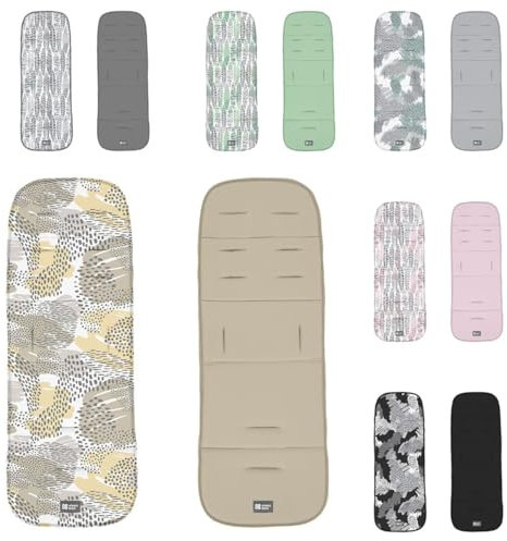 Kikkaboo Kinderwageneinlage Sitzauflage beidseitig verwendbar Universalauflage, Farbe:beige