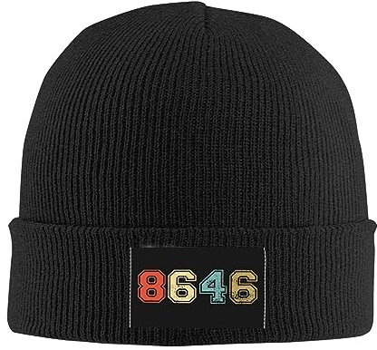 Beanie Mütze 86 46 Anti Biden Schwarz Strickmütze Unisex Wintermütze Warm Cuffed Hats Für Laufen Wandern Radfahren