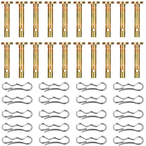 20 Stück Scherstifte und 20 Stück Splinte Ersatzteile Scherbolzen für Cub Cadet 738-04124A 714-04040 Schneefräse MTD Craftsman Cub Cad Troy Bilt