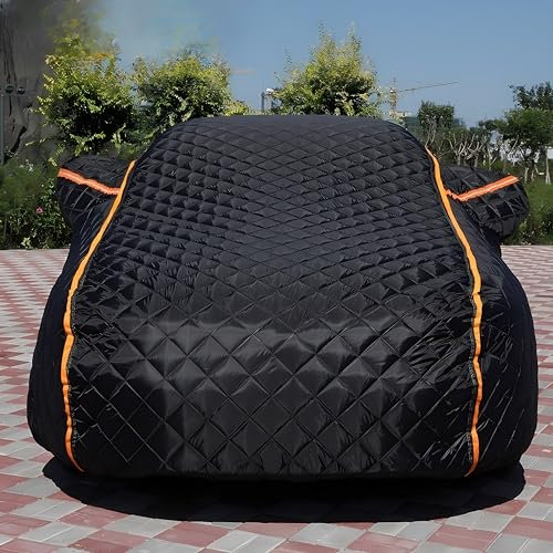 Auto-Hagelschutz-Schutzhülle für VW T-ROC Crossover SUV/T-ROC R-Line/T-ROC Active TSI L DSG SUV, Autoabdeckungen, wasserdichte, Verdickte Baumwolle, Sonnenschutz,- Black A