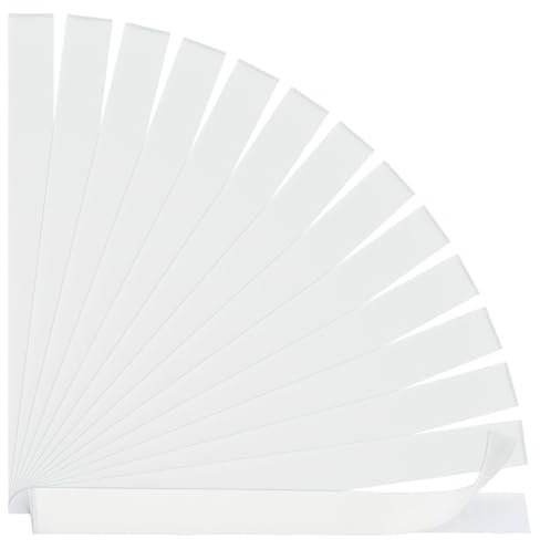 BENECREAT 16pcs 28.5cm White Glue Strips, 24mm/0.9inch Wide Hot Melt Resin Tape, Thermal Glue Strips for Book Binding Repair, 1.2mm Thick