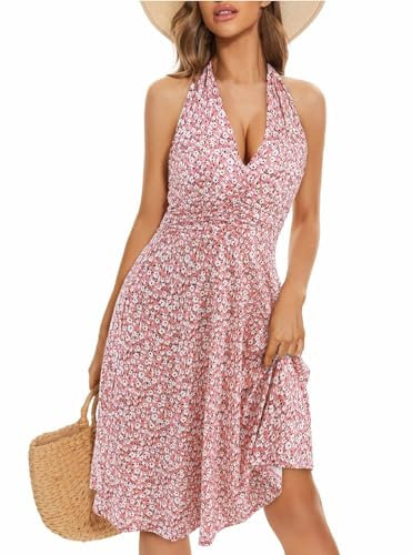 Robe Sexy Chic Femme V Neck Couleur Unie/Floral Imprimé Vintage éLégante Pas Cher