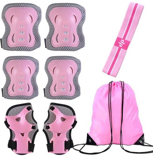 DKDDSSS 8 Stück Knieschoner Kinder, 8 in 1 Schoner Inliner Kinder, Protektoren Set, Verstellbar Knieschoner, Ellenbogenschoner und Handgelenkschoner, für Rollschuhlaufen, Fahrräder und Skateboards