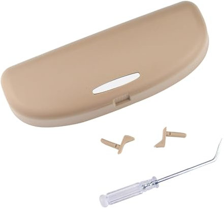 Für BMW 7 Series F02 G11 G12 F01 2016-2022 Auto Sonnenbrillenetui Brillen Sonnenbrillenbox Halter Aufbewahrungskäfig Zubehör (Beige)