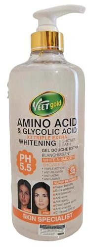 Veetgold Amino Acid And Glycolic Acid Face & Body Lightening Shower Bath 1000ml