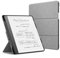 MoKo Ständer Hülle für Kindle Scribe (2024/2022 veröffentlicht) Premium Leder Dreifacher Ständer Schutzhülle mit Stifthalter, Auto Schlaf/Wach für 10,2 Amazon Kindle Scribe 2024, Denim Grau
