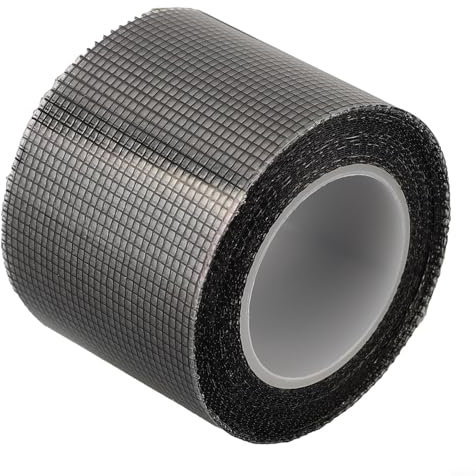 Feegow Ruban adhésif en fibre de verre noir mat 50 mm x 5 m – Kit de réparation d'écran – Ruban adhésif en fibre de verre et maille imperméable