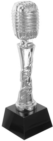 QUMIIRITY Singing Contest Microphone Resin Trophy Fake Prop for Music Achievement
