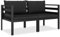 ShGaxin 2-TLG. Garten-Sofagarnitur mit Auflagen, Lounge Sofa Outdoor, Garten Loungemöbel, Gartensofa, Gartenlounge, Balkon Set Möbel,Aluminium Anthrazit
