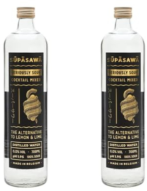 Supasawa Seriously Sour - Mezclador de cóctel 2 x 70 cl, solución del camarero a limón y lima, cero alcohol, mezclador incoloro