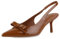 VAN HILL Damen Slingpumps Stiletto Lack Trendy Schuhe 216902 Hellbraun Lack 39