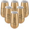 Personalised Champagne Flute, Gold Stainless Steel with Clear Lids