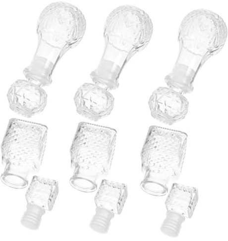 Ciieeo Lot De 6 Mini Bouteilles À Liqueur En Cristal - Flacons À Vin Et À Whisky Portables De 50 Ml Pour Occasions Spéciales