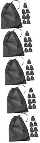 Sosoport 4sets 8pcs Mesh Drawstring Bags for Laundry Camping Sports Breathable Transparent Storage Convenient Washing Machine Compatible for Clothes Accessories 8pcs*4