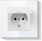 BSEED LIFE Enchufe de Pared,Enchufe Schuko de Empotrar 1 Gang 16A con Cubierta Impermeable, Marco de Cristal,Fácil Instalación,Garras Plegables,Base Tipo F con Toma de Tierra,86 * 86mm Blanco