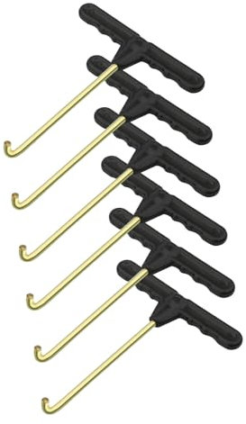 LIGSLN 6 x Anti-Rutsch-Trampolin-Federentferner, Werkzeug mit ergonomischem Griff, Metallhaken, Federzugzubehör