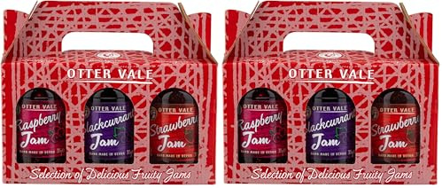 Otter Vale - Jam Gift Pack, three great marmalades each with a generous splash of booze, hand-made in Devon, gluten-free, 945g in glass jars x 3 (Pack of 2)