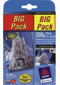 Avery Zweckform Fotopapier 10x15cm 200g/qm VE=2x50 Blatt glossy