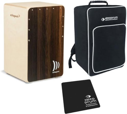 Schlagwerk Cajon + keepdrum Gig Bag + CP-01 Pad (CP 408 + Bag + Pad)
